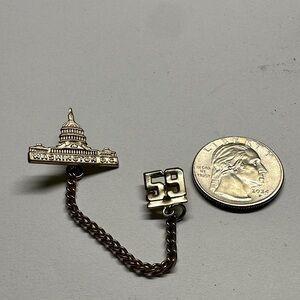 Gold Washington D.C. Lapel Pin